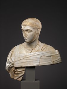 Marble Portrait bust of Severus Alexander by Roman