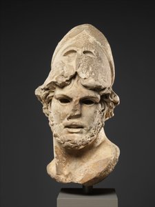 Marble Head of a Greek General by Roman