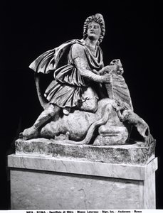 Mithras killing a bull