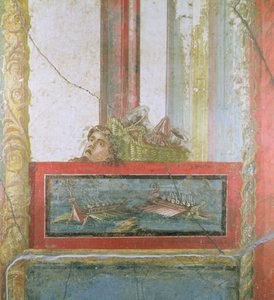 Naval Scene, Pompei, Italy by Roman