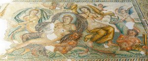 Nereides and Bythos, House of Aion, Paphos, Cyprus by Roman
