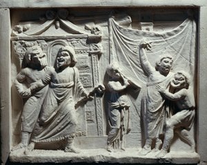 Relief of theatre scene from comedy 