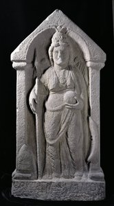 Relief Sculpture Depicting Brigantia, a North British Native Goddess, as a Roman Goddess by Roman