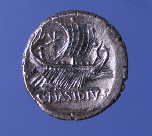 Representation of a galley. Pompey the Great (Gnaeus Pompeius Magnus) by Roman