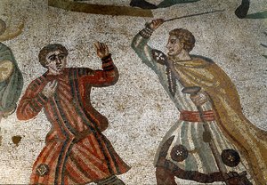 Roman Art: Detail of the mosaic 
