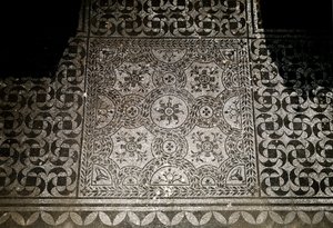 Roman Art: detail of the mosaics of the ground from Villa Adriana