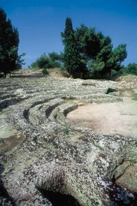 Roman Remains of Pollentia, Detail of Amphitheatre, Alcudia, Mallorca, Spain by Roman