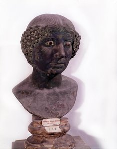 Bust of Roman lady from Pompeii (1st century AD) by Roman