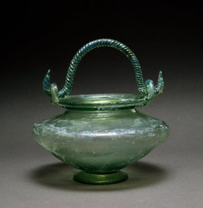 Roman art: biconic vase. 1st century AD. From La Antigua. Museo Nacional de Arte Romano Merida, Spain by Roman