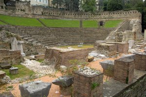 Roman Art: View of the Roman Theatre, Trieste Italy