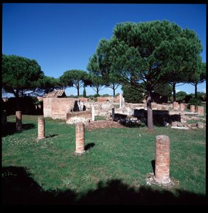 Roman art: view of the ruins of Campo della Magna Mater, region IV