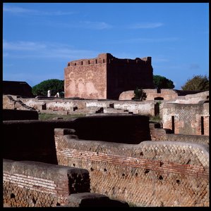 Roman Art: View of the Ruins of the Capitol, Archaeological Site of Ostia by Roman