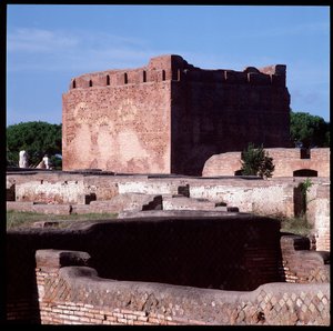 Roman Art: View of the Ruins of the Capitol, Archaeological Site of Ostia by Roman