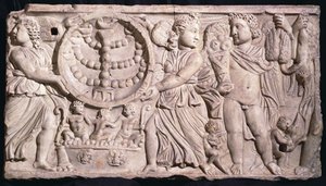 Season Sarcophagus with Menorah