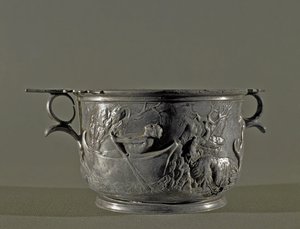 Silver Skyphos, 2nd Century BC by Roman
