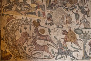 Third Room of the Private Flat, Floor Mosaic, Villa Romana del Casale, Piazza Armerina, Sicily, Italy