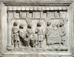 Tissue shop during the Augustan period by Roman