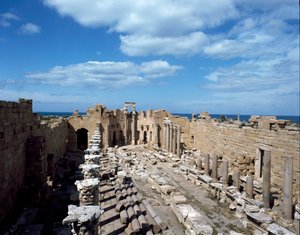 View of the Basilica, built as a court of justice, 3rd century by Roman