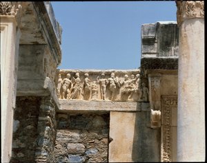 View of the temple of Hadrian