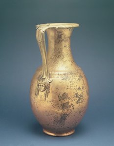 Wine jug with decorative handle, from the Roman site at Newstead, Melrose, late 1st century AD by Roman