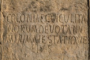 Latin Inscription with the Name of the Colony Cuicul, High Imperial Period by Roman Imperial Period