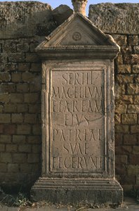 Stela with an inscription on Sertius Market High Imperial Period by Roman Imperial Period
