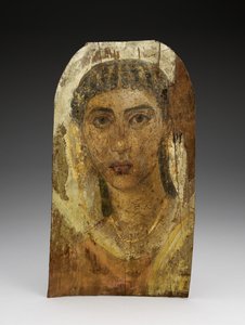 Mummy Portrait of a Young Woman, AD 1-100 by Roman Period Egyptian