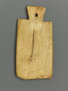 Mummy Tag with Greek Inscription by Roman Period Egyptian