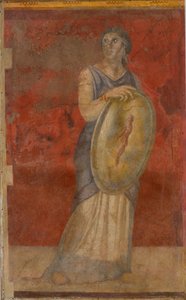 Standing woman holding a shield by Roman Republican Period