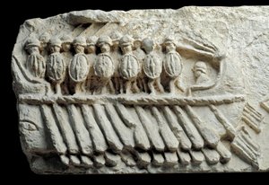 Bireme Carrying Armed Soldiers by Roman Roman
