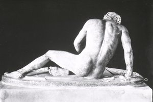Dying Gaul, Copy of a Greek Original of c.230-220 BC by Epigonos (back view) by Roman Roman