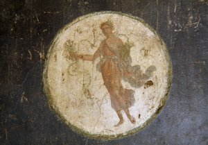 Fresco with Medallion, Right Wing in House of Vettii, Pompeii (UNESCO World Heritage List)