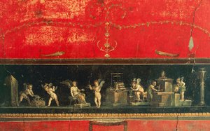 Frieze with Cupid, House of Vettii, Pompeii (UNESCO World Heritage List) by Roman Roman