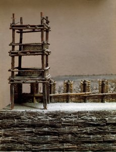 Model reproducing the siege and the battle of Alesia in September 52 BC (detail) by Roman Roman