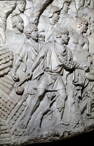 Dacian Warriors Using a Stone Thrower During the First War in Dacia by Roman Roman