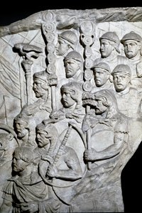 Warriors Carrying Vexillum (Roman Banners) by Roman Roman