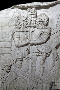 Roman Art: Warriors Carrying the Roman Eagle (Aquiliferes) by Roman Roman