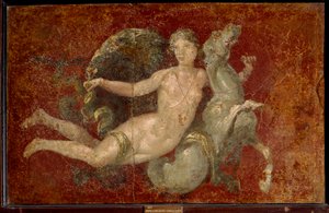 A Woman Riding a Sea Horse by Roman Roman