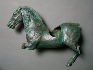 Roman art: horse galloping, Bronze sculpture from Cerro al Calvario