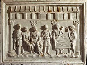 Low Relief Mold Representing Fabric and Tapestries by Roman Roman