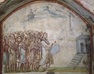 The Raising of Lazarus, Catacombs of Via Latina, Rome by Roman Roman