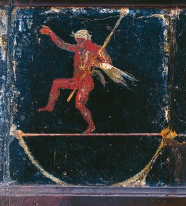 Third Style Fresco Depicting Funambolist Seleni (detail)