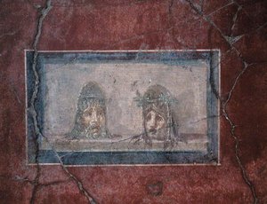 Two theatrical masks by Roman Roman