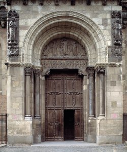 South portal of the Basilica by Romanesque