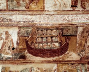 The arch of Noah (fresco of the ceiling) by Romanesque