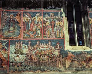 Siege of Constantinople by Sultan Mehmet II in 1453 by Romanian School