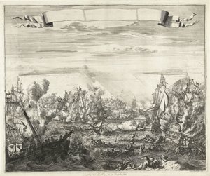 Naval Battle off Malaga, 1704 by Romeyn de Hooghe (attributed to)