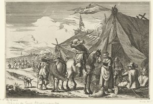 Riders Resting by Tents by Romeyn de Hooghe (rejected attribution)