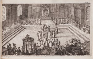 A Scene at the Royal Court of Tsar Alexis Mikhailovich by Romeyn de Hooghe