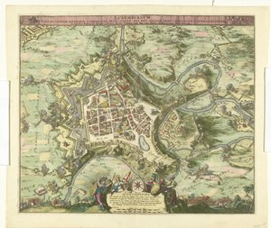 Bombardment of Luxembourg by Marshal de Créquy, 1684 by Romeyn de Hooghe